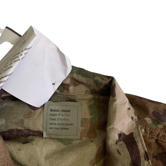 Army Combat Uniform Coat Men's Size M Reg Full Zip Blouse Shirt Coat Brand New - Picture 5 of 16